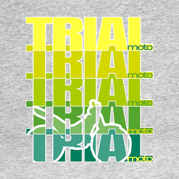 green yellow TRIAL Trialbike echo contour, Motorbike Sport Motorsports by ALLEBASIdesigns